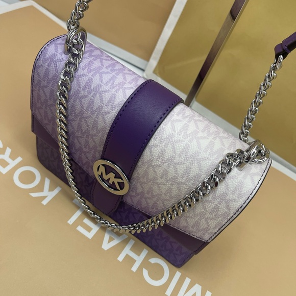 Michael Kors Greenwich Sm Color-Block Sign Logo Flap Crossbody XBODY
Dark Purple - Picture 11 of 16